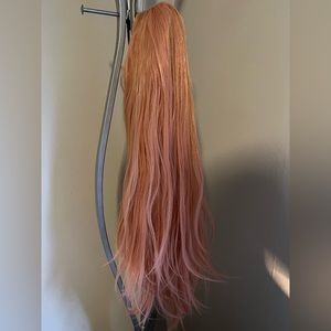 24 in powder pink synthetic wig